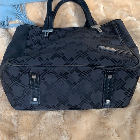 Tumi Bags Tumi Signature Collection Black Monogram Tote Poshmark